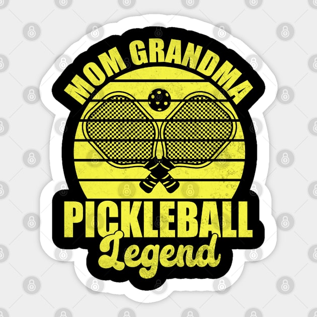 Mom Grandma Pickleball Legend Player Funny PickleBall Sticker by WildFoxFarmCo